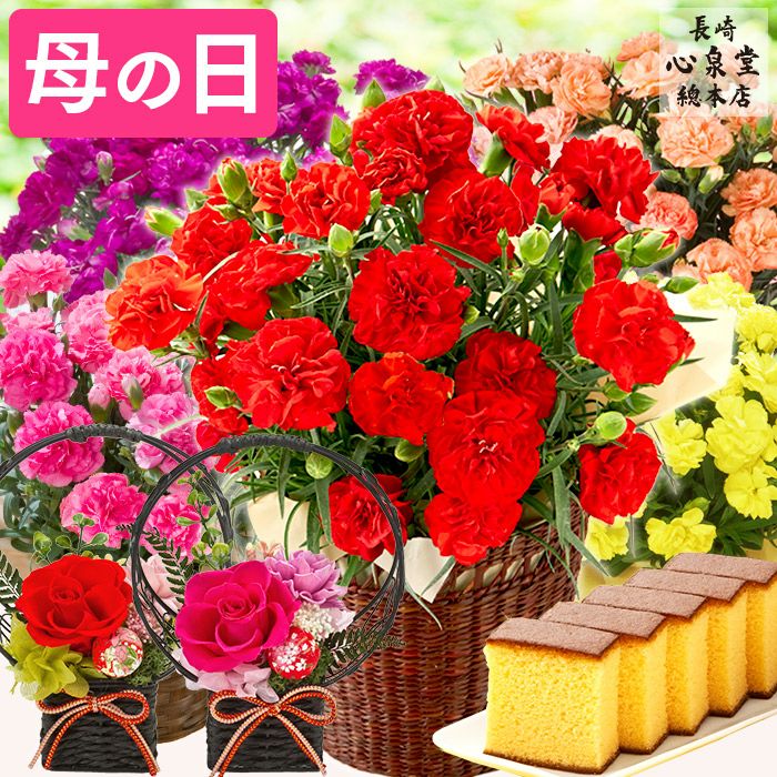 母の日 ギフト 選べる花とスイーツ セット MD12