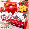 ハローキティ 長崎カステラ 椿デザイン 2段重箱入り 風呂敷包み TK80